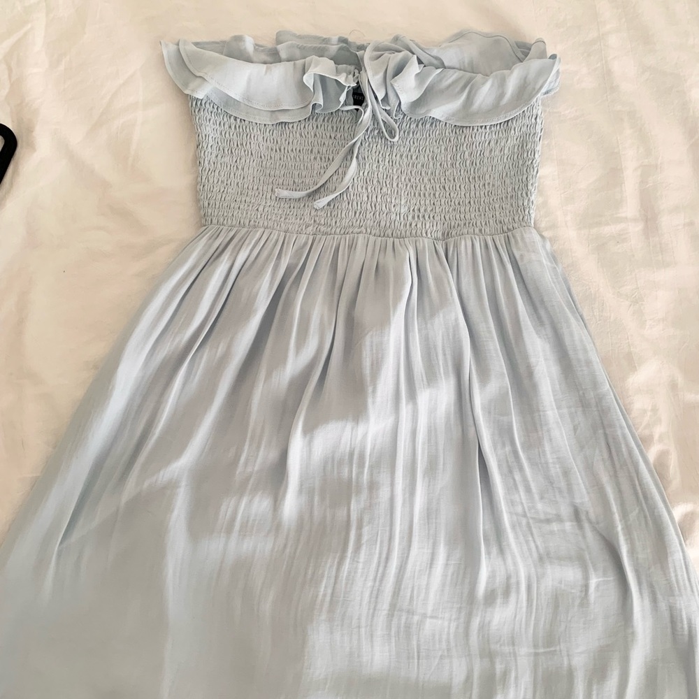 Strapless Flowy Midi Dress